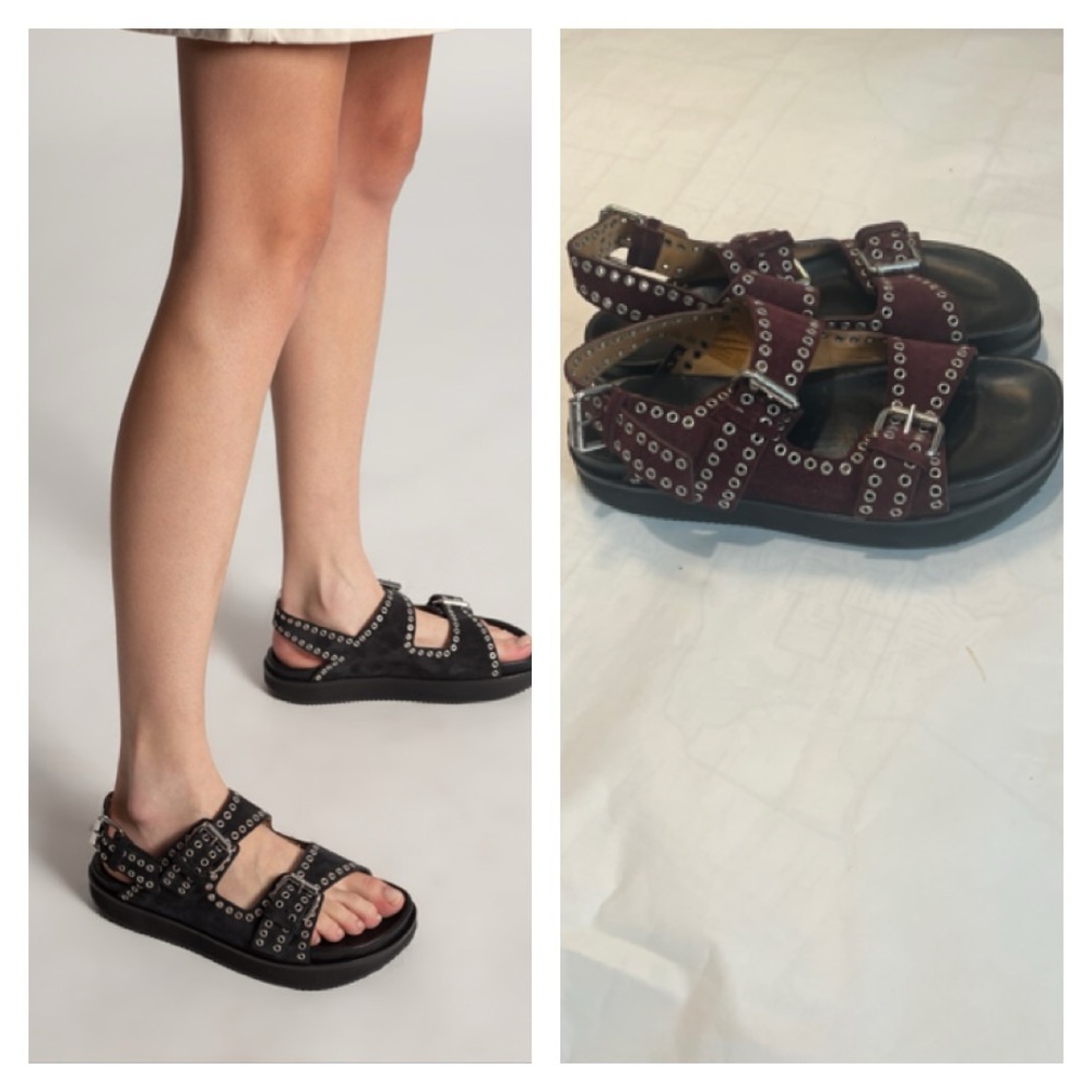 EUC Isabel Marant Ophie Sandals | Burgundy | Size 39 (8.5)